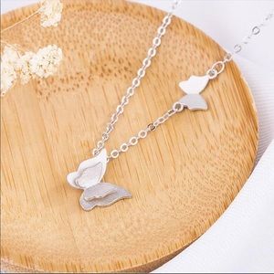 🌟 Sterling Silver 925 Butterflies Necklace